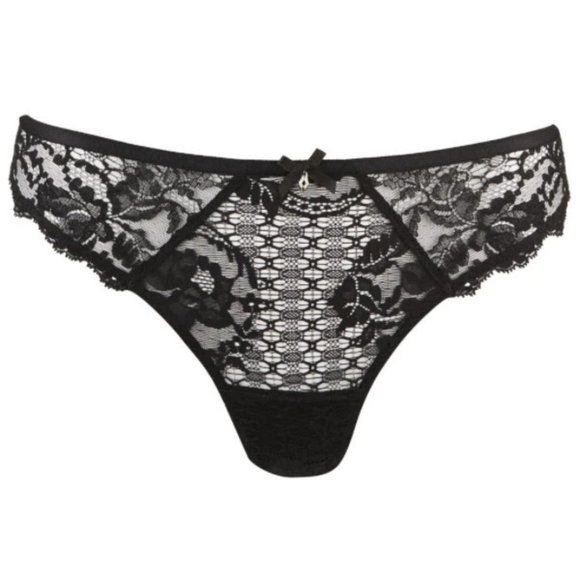 Aubade - Entrevue Secrete Black Basque/Tanga - Sz2 - Picture 10 of 10